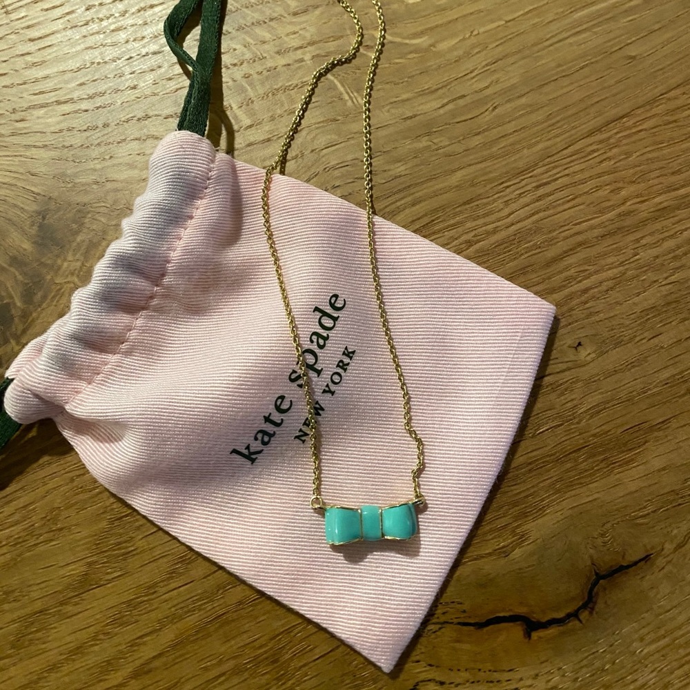 Kate Spade Take a Bow gold-tone pendant necklace